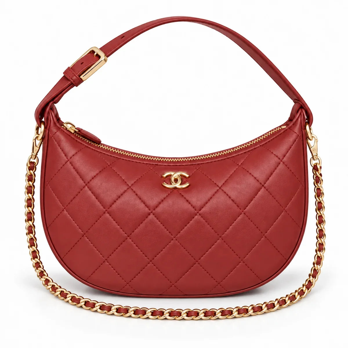 Chanel crescent hobo clutch